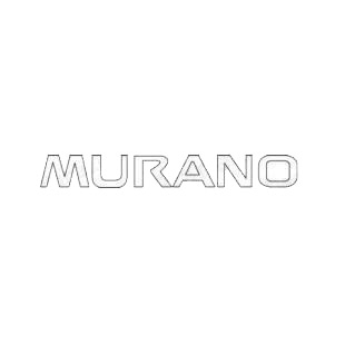 Nissan Murano outline listed in nissan decals.