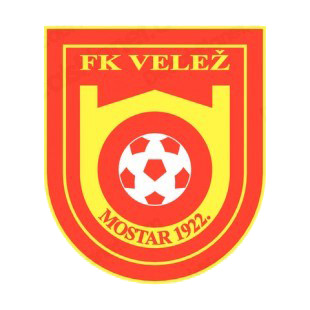 FK Velez Mostar soccer team logo listed in soccer teams decals.