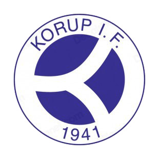 Korup IF soccer team logo listed in soccer teams decals.