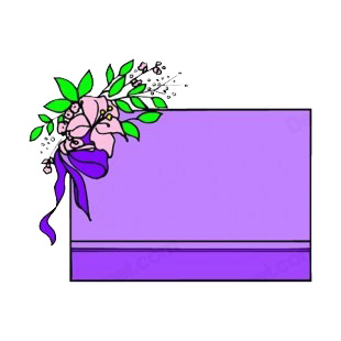 Pink flower with purple buckle and backround listed in flowers decals.