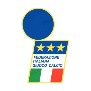Federazione Italiana Giuoco Calcio logo listed in soccer teams decals.