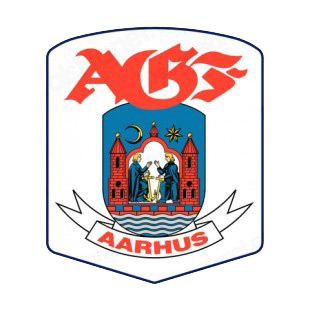 Aarhus Gymnastikforening soccer team logo listed in soccer teams decals.