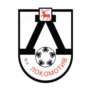 FK Lokomotiv Nizhniy soccer team logo listed in soccer teams decals.