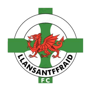 Llansantffraid FC soccer team logo listed in soccer teams decals.