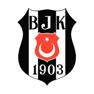 Besiktas JK soccer team logo listed in soccer teams decals.