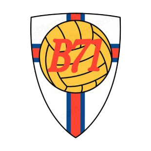 B71 Sandoy soccer team logo listed in soccer teams decals.
