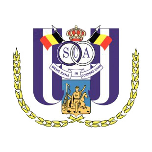 RSC Anderlecht soccer team logo listed in soccer teams decals.