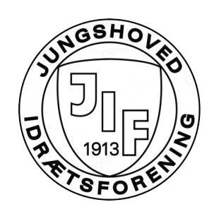 Jungshoved Idraetsforening  soccer team logo listed in soccer teams decals.