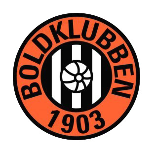 Boldklubben 1903 soccer team logo listed in soccer teams decals.