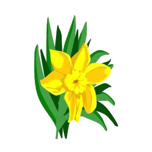 Yellow flower with leaves listed in flowers decals.