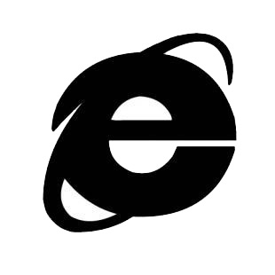 Internet explorer logo listed in famous logos decals.