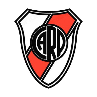 Club Atletico River Plate soccer team logo listed in soccer teams decals.