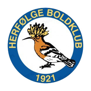 Herfolge Boldklub soccer team logo listed in soccer teams decals.