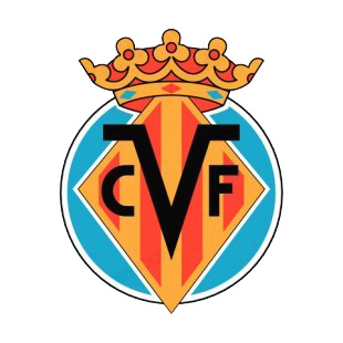 Villarreal CF soccer team logo listed in soccer teams decals.