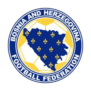 Football Association of Bosnia and Herzegovina logo listed in soccer teams decals.