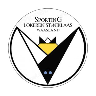 KSC Lokeren Oost Vlaanderen soccer team logo listed in soccer teams decals.
