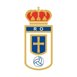 Real Oviedo soccer team logo listed in soccer teams decals.