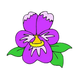 Purple flower with green leaves listed in flowers decals.