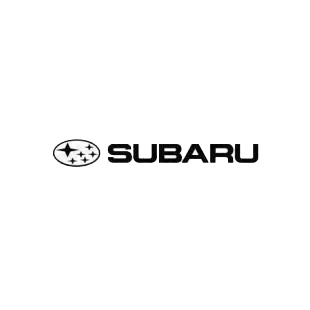 Subaru logo and text listed in subaru decals.