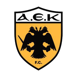 AEK Athens FC soccer team logo listed in soccer teams decals.