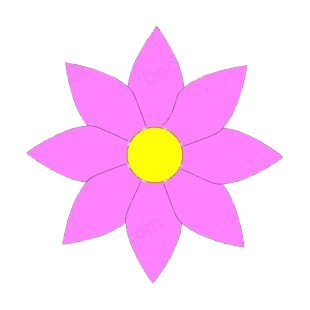 Pink daisy listed in flowers decals.