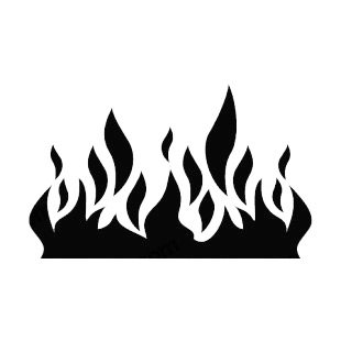 Fire flames listed in police and fire decals.