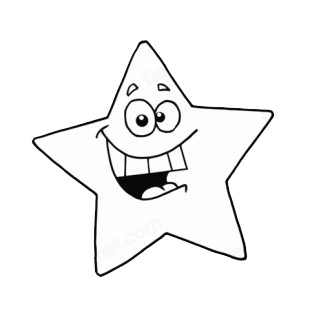 Happy star smiling listed in characters decals.