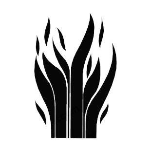 Fire flames listed in police and fire decals.