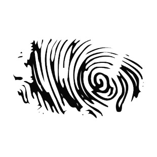 Fingerprint listed in police and fire decals.