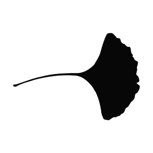 Toothed leaf silhouette listed in plants decals.