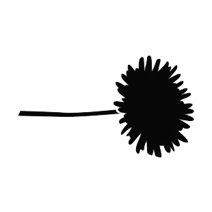 Dandelion flower silhouette listed in plants decals.