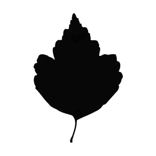 Toothed leaf silhouette listed in plants decals.