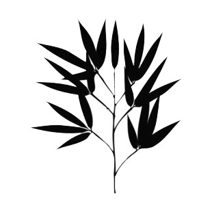 Magnolia leaves silhouette listed in plants decals.
