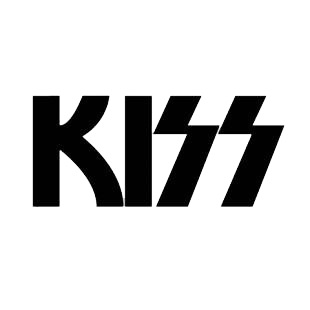 Kiss logo listed in famous logos decals.