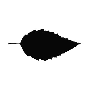 Toothed leaf silhouette listed in plants decals.