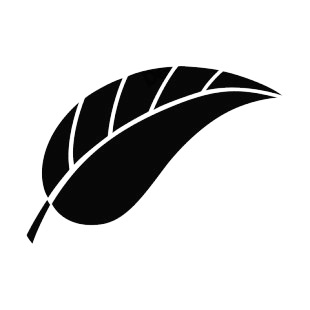 Leaf silhouette listed in plants decals.