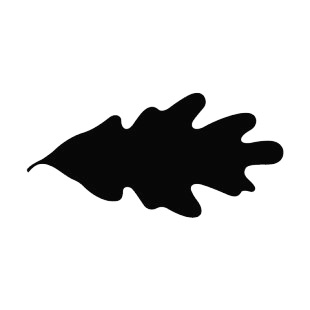 Elm leaf silhouette listed in plants decals.
