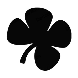 Four leaf clover silhouette listed in plants decals.