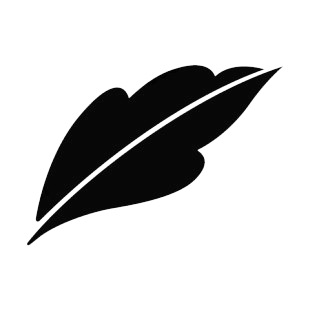 Lobbed leaf silhouette listed in plants decals.