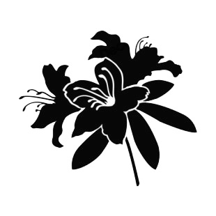 Hibiscus flower silhouette listed in plants decals.