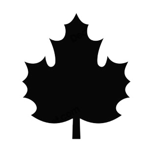 Lobbed leaf silhouette listed in plants decals.