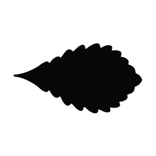 Lobbed leaf silhouette listed in plants decals.