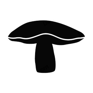 Mushroom silhouette listed in plants decals.
