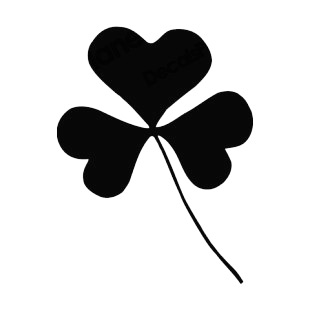 Three leaf clover silhouette listed in plants decals.
