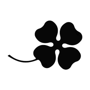 Four leaf clover silhouette listed in plants decals.