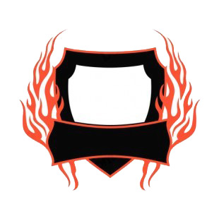 Black and red flames template  listed in flames decals.