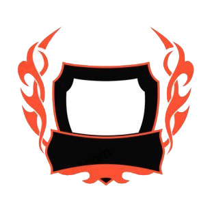 Black and red flames template  listed in flames decals.