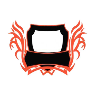 Black and red flames template  listed in flames decals.