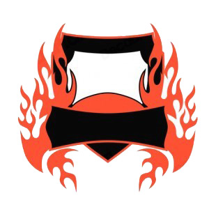 Black and red flames template  listed in flames decals.