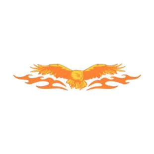 Flamboyant eagle flying listed in flames decals.